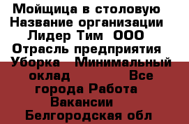 Мойщица в столовую › Название организации ­ Лидер Тим, ООО › Отрасль предприятия ­ Уборка › Минимальный оклад ­ 22 000 - Все города Работа » Вакансии   . Белгородская обл.